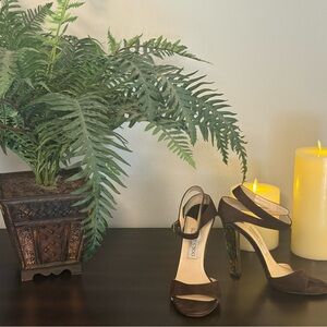 Jimmy Choo Tan Strappy Sandals